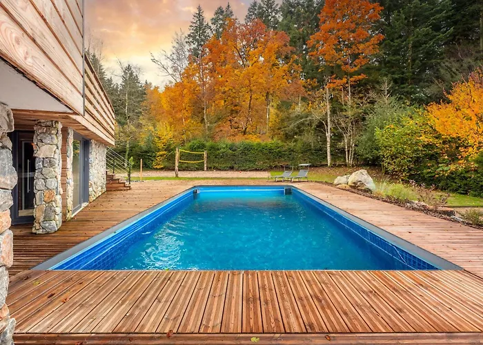 La Perle Verte, Luxe, Piscine, Et Sauna Domek alpejski